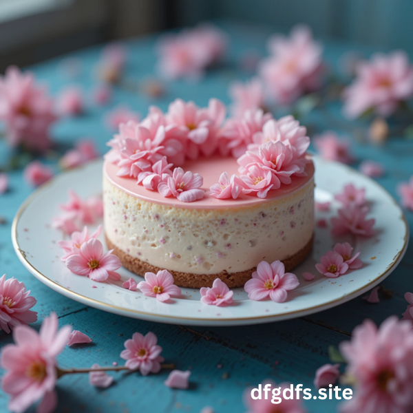 Pink flowers cake