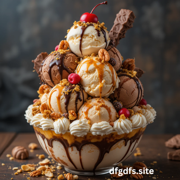 Stunning ice cream sundae